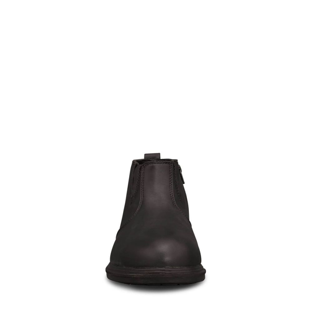 Oliver - Black Zip Side Boot