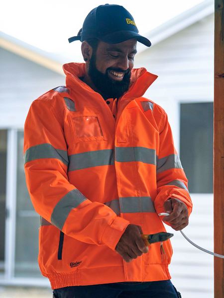 Bisley - Unisex Taped Hi Vis Wet Weather Bomber Jacket - BJ6770T