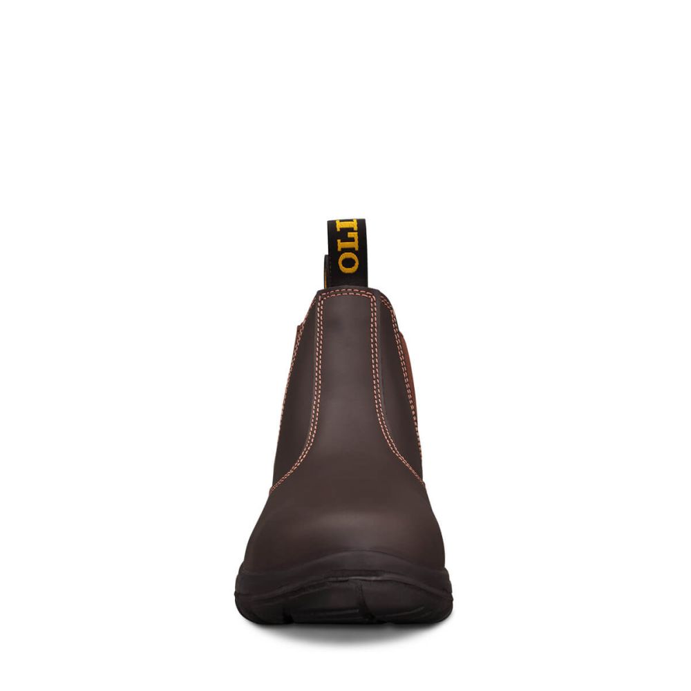 Oliver - Claret Leather E/Sided Safety Boot