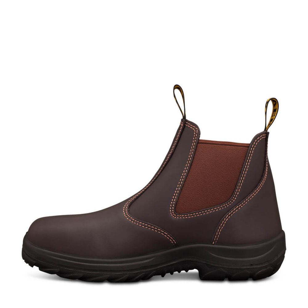 Oliver - Claret Leather E/Sided Safety Boot