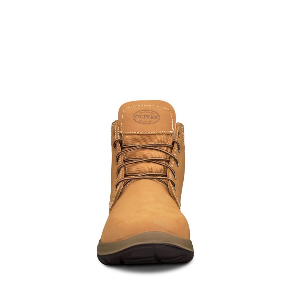 Oliver - Wheat Ankle Lace Up Safety Boot