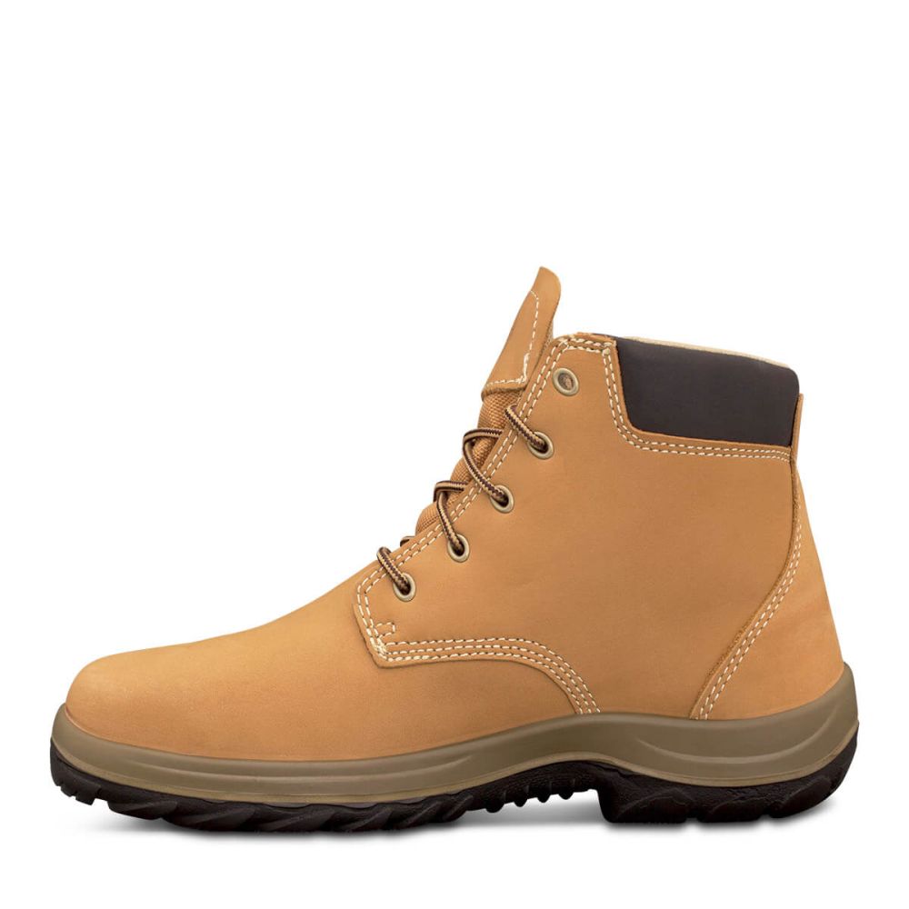 Oliver - Wheat Ankle Lace Up Safety Boot