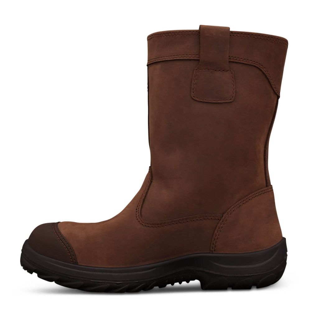 Oliver - 250mm Brown Pull On Riggers Boot