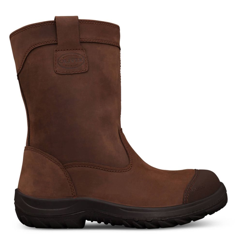 Oliver - 250mm Brown Pull On Riggers Boot