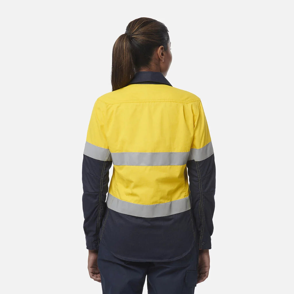KingGee - Women's ShieldTec FR Hi Vis 2Tone Open Front Taped Shirt PPE2 - Y04050